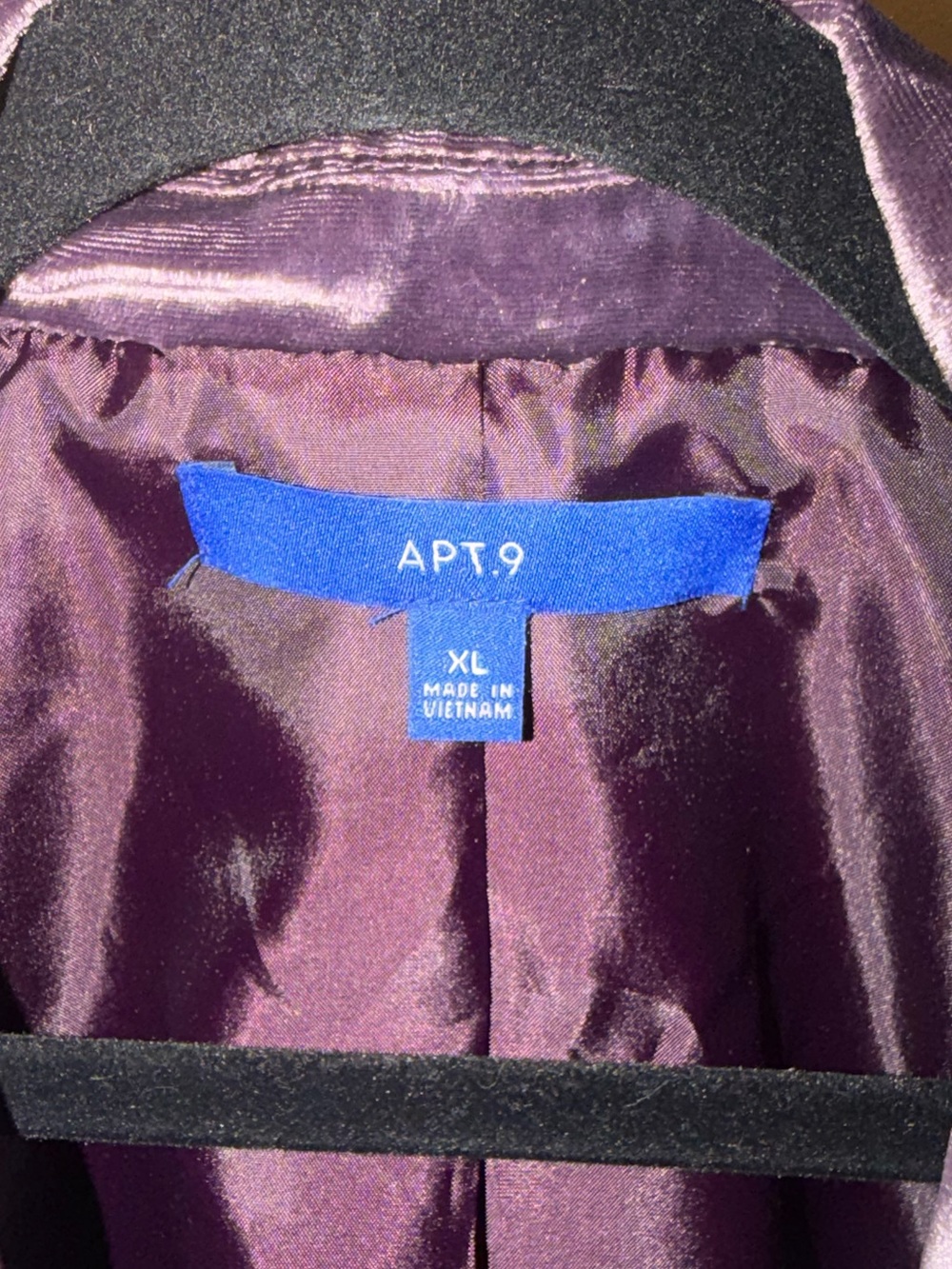Apt. 9 Velvet Moto Jacket in Deep Purple - Picture 3 of 3